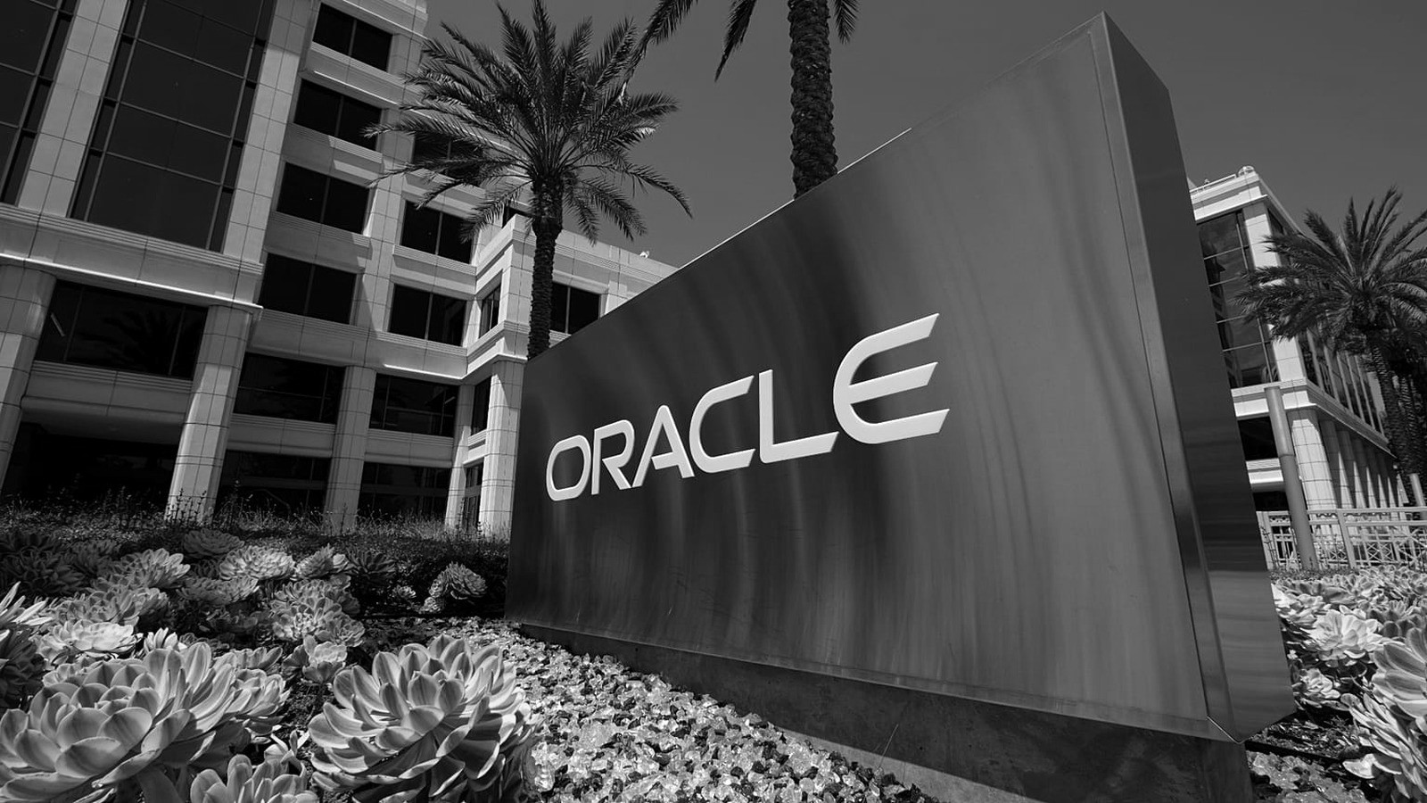 Oracle office building, as the company expands AI infrastructure while restructuring its global workforce.